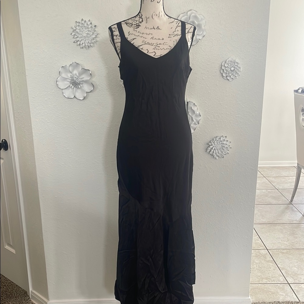 Express Black Sleeveless Slip Maxi Dress